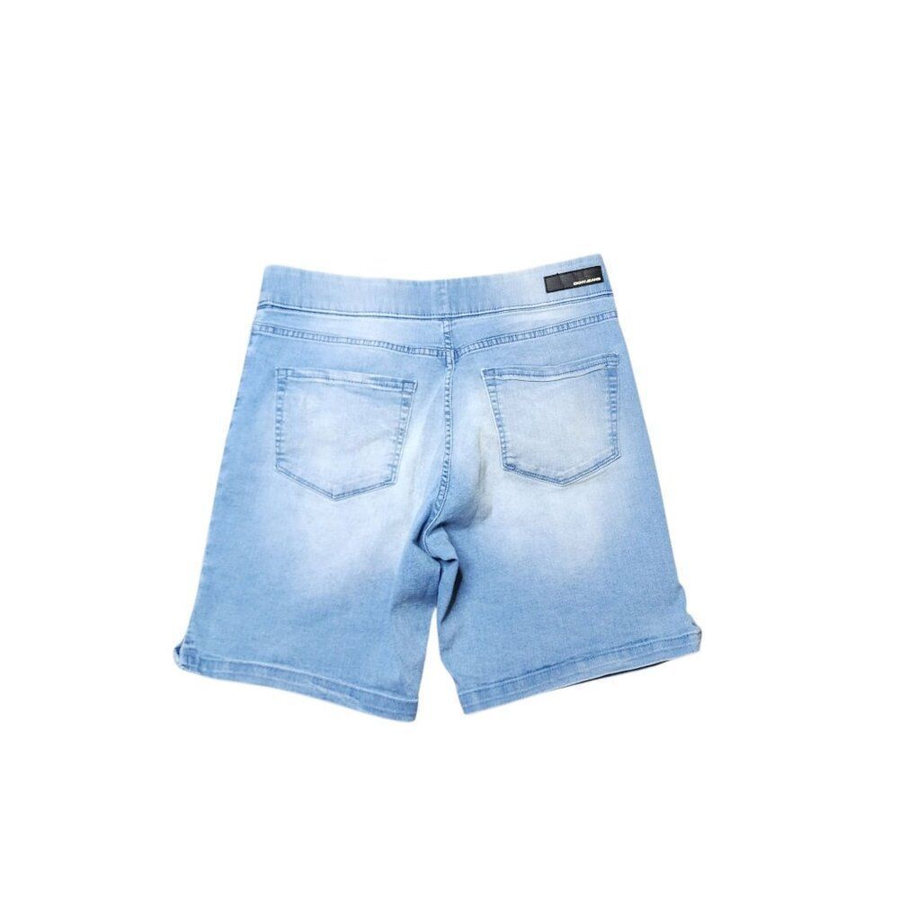 DKNY Jeans Distressed Light Wash Stretch Waist Jean Shorts Womens Size M Blue